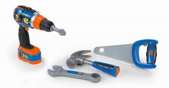 Bořek Batoh s mechanickým aku šroubovákem a nářadím