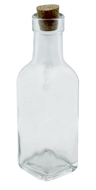 Fľaša sklo 175ml SQUARE s korkom