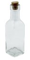 Fľaša sklo 175ml SQUARE s korkom