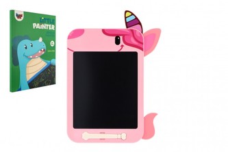 Tabuľka kresliaca plast 19,5x29cm ružová v krabici 25x34cm