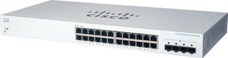 Cisco switch CBS220-24T-4G, 24xGbE RJ45, 4xSFP, fanless - REFRESH