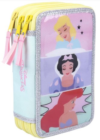 Školní trojdílné pouzdro Disney|Princess: 43 položek (13 x 20 x 7 cm)