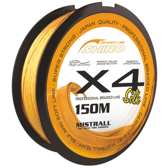 šňůra Shiro braided line X4 0,04mm 150m oranžová