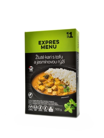 Expres menu - KM Žluté kari s tofu a jasmínovou rýží 500g