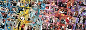 Panoramatické puzzle Přátelé: Seznamte se