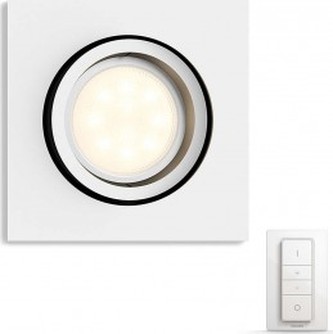 HUE ZAPUŠTĚNÉ BODOVÉ LED SVÍTIDLO Milliskin 50421/31/P7 bílé s dálkovým ovladačem