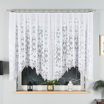 Dekorační oblouková krátká záclona EMILIA 140 bílá 340x140 cm MyBestHome