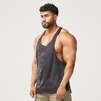 Tílko Code Polyester Logo Stringer Black - SQUATWOLF - Velikost: XL
