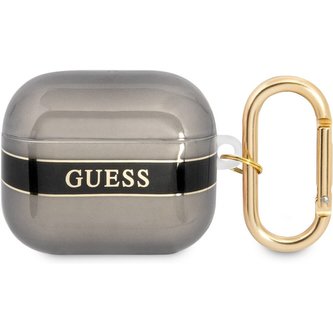 Guess TPU Printed Stripe pouzdro Airpods 3 černé