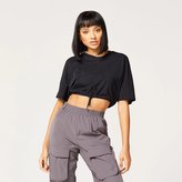 Dámské tričko Code Crop V Neck Black - SQUATWOLF - Velikost: L