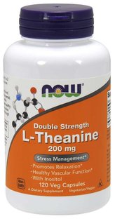 L-Theanine Double Strength 200 mg - NOW Foods - 120 kaps.