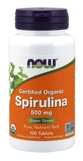 Spirulina 500 mg - NOW Foods - 100 tab.