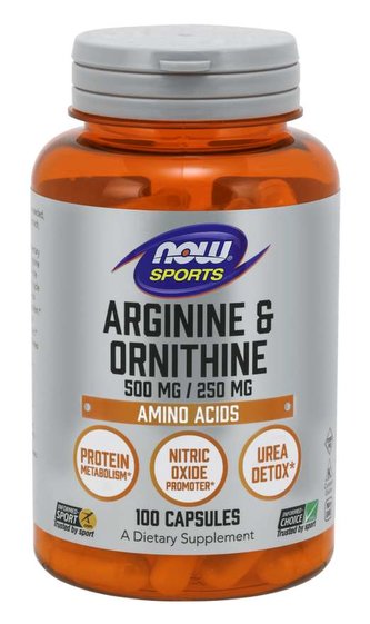 Arginin & Ornitin - NOW Foods - 250 kaps.