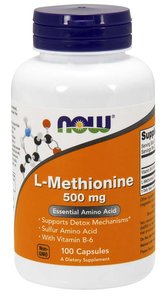 L-Methionin 500 mg - NOW Foods - 100 kaps.