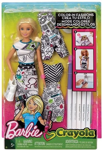 BRB D.I.Y. CRAYOLA VYBARVOVÁNÍ ŠATŮ BĚLOŠKA