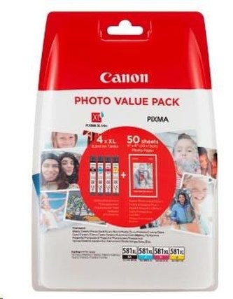 Canon BJ CARTRIDGE CLI-581XL BK/C/M/Y PHOTO VALUE BLISTER