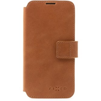 FIXED ProFit kožené pouzdro Apple iPhone 12 Pro Max hnědé