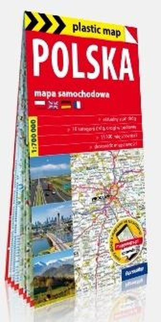 Plastic map Polska 1:700 000 mapa samochodowa