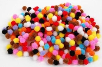 Polyesterové brmbolce 7mm MIX FARBY