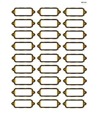 Naklejki na konfitury i przyprawy 01 - białe
