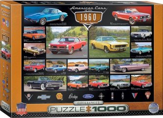 Puzzle 1000 Amerykańskie samochody lat 60-tych