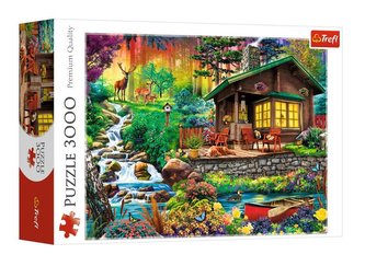 Puzzle 3000 A chatka v lese TREFL