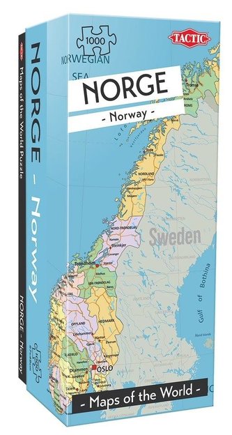Puzzle 1000 Mapy świata: Norwegia