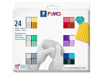 Fimo efektová sada 24 kociek x 25g STAEDTLER
