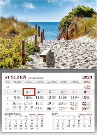 Kalendarz 2023 jednodzielny Morze