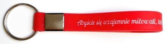 Brelok silikonowy - Abyście się wzajemnie miłowali
