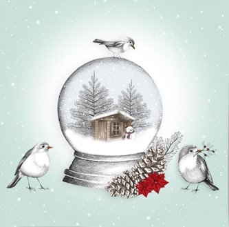 Karnet Swarovski kwadrat CL0803_BL Święta Domek