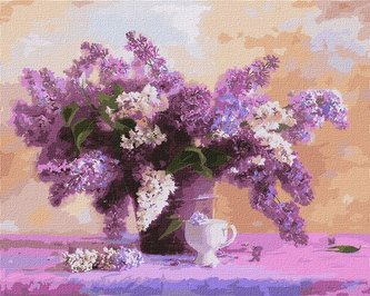 Malowanie po numerach - Jasny bukiet bzu 40x50cm