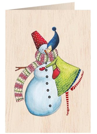 Karnet drewniany C6 + koperta Święta Kobieta