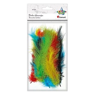Piórka puch 11,8-15 cm mix 20szt