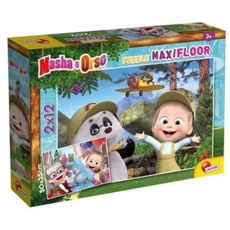 Puzzle Supermaxi 2x12el. Masza i Niedźwiedź