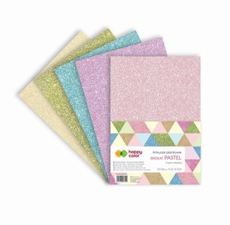 Penové obliečky A4 5ks trblietavý pastel HAPPY COLOR