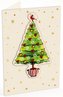 Karnet C6 naklejany + kop. Święta Choinka