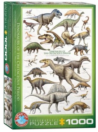 Puzzle 1000 Dinozaury z okresu Kredy