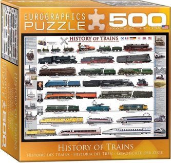 Puzzle 500 Historia pociągów XXL