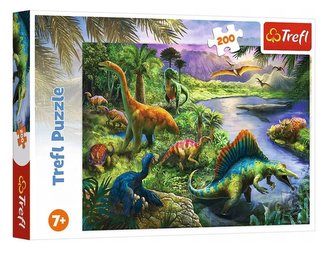 Puzzle 200 dravých dinosaurov TREFL