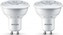 Sada 2xLED žárovka Philips Spot WH 4.5-50W GU10 830 36D 2pack 3000K