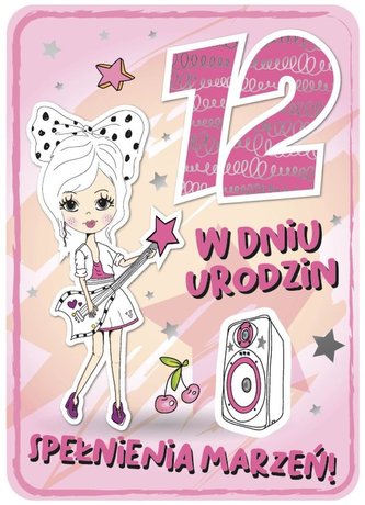 Karnet Urodziny 12 GM-748