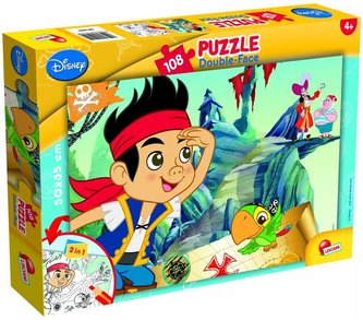 Jake i Piraci. Puzzle dwustronne Plus 108 el.