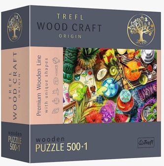 Drevené puzzle 500+1 Farebné koktejlky TREFL