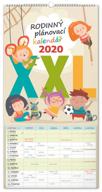 Nástěnný kalendář Rodinný plánovací XXL 2020