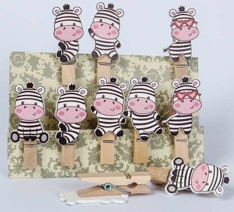 Klamerki ozdobne Shapes 07 - Zebra