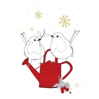 Karnet Swarovski kwadrat CL3209 Święta Ptaszki