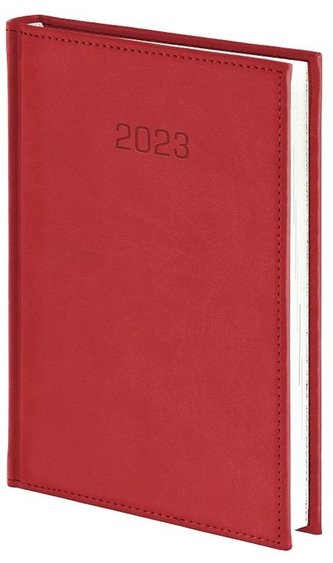 Kalendarz 2023 A4 Dzienny Vivella czerwony