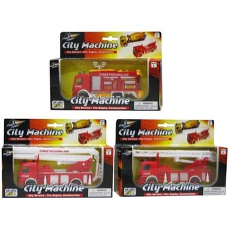 Auto strażackie metalowe z dźwiękiem MIX