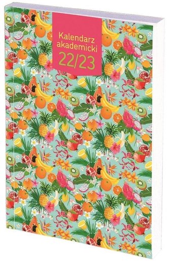 Kalendarz akademicki 2022/23 A5 tyg. PCV Owoce